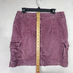 J. Jill Corduroy Skirt Womens 10 Burgundy Short Pockets Preppy Academia School Purple Photo 7