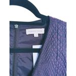 Rebecca Taylor Embossed Snake Fit Flare Dress Size 4 Purple Black Mobwife Event Photo 2