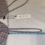 ZARA Checkered Plaid Tweed Bustier Corset Crop Top Pink Photo 5