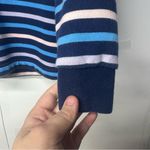 Lands' End Lands’ End Women’s Medium Striped Quarter Zip Pullover Sweatshirt Photo 6