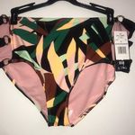 XL Allure By Img Floral High Waist Bikini Bottom Sz 12/14 Photo 0