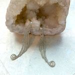 Dramatic Rhinestone Jewelry Silver Dangling Earrings NWT Photo 1