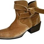 Justin Boots Suede‎  Square Toe Western Cowgirl Photo 1