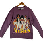 Disney Our Universe The Muses Sweatshirt Purple Graphic Print Crewneck Size M Size M Photo 0
