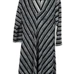 Max edition ‎ size Medium petite mp black white striped long sleeve dress Photo 0