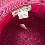 Corti NWT  Italy Wide Brim Rhinestone Feather Church Wedding Formal Hat Pink Vtg Photo 8