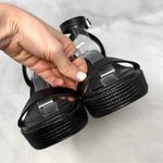 Calvin Klein NEW Lalah Minimalist Ankle Strap Platform Block Heel Sandals Black Photo 4