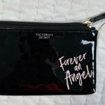 Victoria's Secret  Black Pouch with Pink Text Cosmetic Bag Photo 0