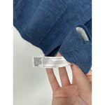 Eileen Fisher Crewneck Sweater Linen Blend Front Full Zip Up Pockets Blue Small Photo 3