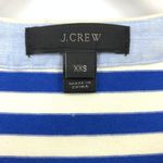 J.Crew  Dress Womens XXS Maxi Lace Up Sammie Striped Baltic Nautical Cotton Blue Photo 3