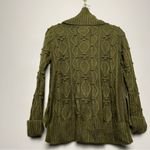 NWT Gretchen Scott Knot Enough Chunky Cable Knit Sweater Olive Green Women’s XS Photo 3