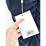 Mac Duggal 12231 Midnight Beaded Cuff Drop Shoulder Faux Wrap Gown Size 12 NWT Photo 5