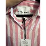 Lola River Linen Blend stripe Pink women size M Preppy nautical Size M Photo 4