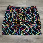 Loudmouth 16" Golf Skirt Black Multicolor Skort Size 8 Photo 1