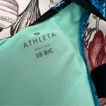 Athleta  Bikini Top Halter Black Blue Paisley Bandana Print 38C Swimsuit 38B Photo 2