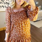 Hint of Blush Floral Smocked Dress Photo 0