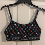 Calvin Klein  Women's Archive Logo Lightly Lined Bralette Litho Print Size XL Photo 12