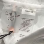 Calia by Carrie Calia Women's Relaxed Seamless 1/4 Zip in Pure White size L Photo 3