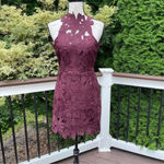 Free People X Saylor Jessa Floral Mini Party Dress crochet floral Sz S Photo 2