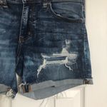 American Eagle  super‎ super stretch X midi cuffed jean shorts ripped women’s 6 Photo 5