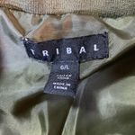 Tribal Vest Sleeveless Jacket Womens Large Green Zip Lined Hiking Walking Mom‎ Photo 2