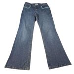 Loft Ann Taylor Boot Leg Jeans Women's Size 10 Medium Wash Turquoise Beads Photo 0