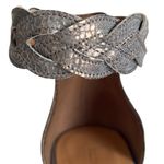 EUC Sundance Leather Heeled Sandals Grey Metallic Size 10 Photo 6