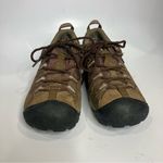 Keen  brown leather targhee lace up shoes low top hiking work shoes womens size 7 Photo 1
