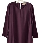 Philosophy Women's Long Sleeve Purple Knee Length Shift Dress Size L Photo 1