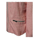 Halogen PINK WHITE CHECKED CROPPED ZIP UP BLAZER LINED POCKETS WOMEN SIZE MEDIUM Photo 6