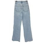 ZARA  Woman High Rise Wide Leg Straight Distressed Jeans Size 00 Photo 7