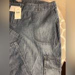 J Jill Chambray Denim NWT Cargo lightweight denim retail $89 plus sz 14 Blue Photo 6