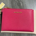 Michael Kors Jet Set Travel Trio 3 in 1 Wristlet in Nude/Magenta Pink/Red NWT Photo 2
