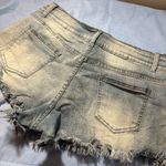 Source Unknown  Light Blue Frayed Jean Shorts Photo 4