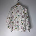 8 oak lane pajamas 2 Piece Shorts Long Sleeve Top Campaign Print Cotton Medium White Photo 2