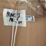 Princess Polly Size 6 Tie-front Shirt Mini Dress Silky Beige Baddie Photo 4