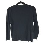 ZARA  Womens Waffle Knit Top Crew Neck Long Sleeve Black M Photo 1