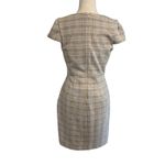 EXPRESS  | Plaid V Neck Knee Length Dress Size Medium Lined Career Office Work Photo 3