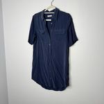 Equipment  femme blue silk shirt dress size medium Photo 1