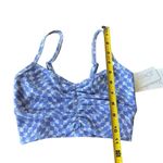 l*space Revolve L* Women’s XS Soren Crop‎ Top Purple Blue Pastel Checkered Sporty Photo 6