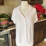 Stars Above Pink Striped Collared Pajama Top So Comfy Photo 1