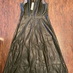 Prologue 🖤NWT  Faux Leather Olive Green Dress, Size 4 Photo 3