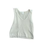 ANINE BING  Women's White V-Neckline Sleeveless Knit Tank Top Size Small Photo 1