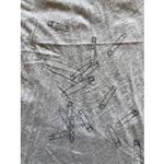 Gap  Project Red Y2K Gray Safety Pin Print Cotton Scarf Neck Accessory One Size Photo 3