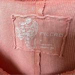 Anthropologie Pilcro Cropped Cut Off Short Sleeve Sweatshirt Pink Coral Medium Photo 5