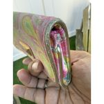 Lilly Pulitzer  Floral It's a Keeper Mini Wristlet Clutch Pink‎ Gold Trim S Photo 9