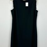 J.Crew  Ruffleneck Suiting Dress Black Office Classic Cocktail Career US 10 NWT Photo 4