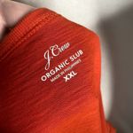 J.Crew  '90s Cropped Organic Slub Cotton T-Shirt Top Pullover Orange Size XXL Photo 4