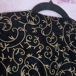 Norton Mcnaughton  VINTAGE BLACK VELOUR GOLD SCROLL STITCH DRESS JACKET 8 Photo 8
