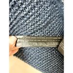 ZARA  Knit Shiny Long Sleeve Open Front Tie Waist Coatigan Navy Blue Women's M Photo 3